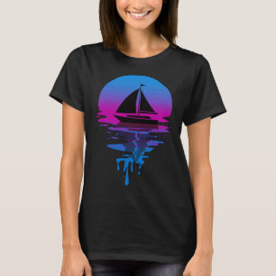 Vintage Retro Sunset Sailing T-Shirt