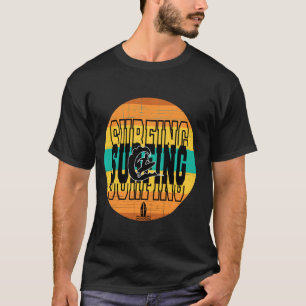 Vintage Retro Sunset Surfing Fun Sun And Surf For T-Shirt