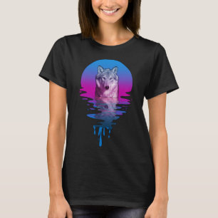 Vintage Retro Sunset Wolf T-Shirt