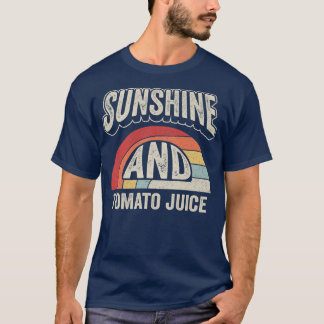 Vintage Retro Sunshine And Tomato Juice Summer Veg T-Shirt