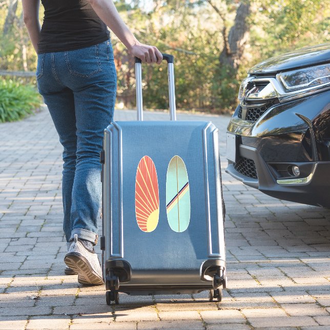 Vintage retro surfboard  (Suitcase Insitu)