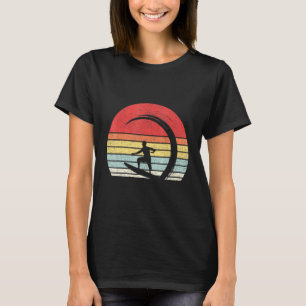 Vintage Retro Surfer Wave Surfing Surf Beach T-Shirt