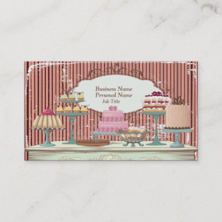 Vintage Retro Sweet Candy Bakery Bar Profile Card