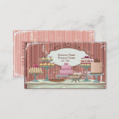 Vintage Retro Sweet Candy Bakery Bar Profile Card (Front/Back)