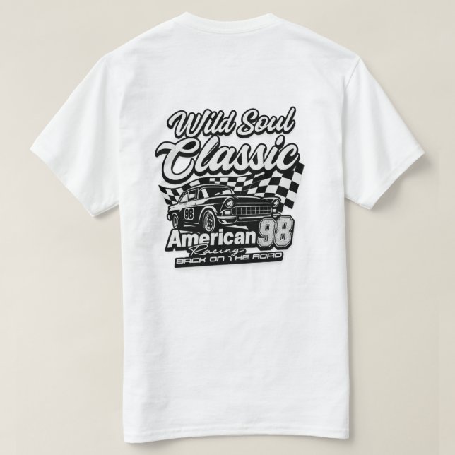 Vintage retro T-shirt because 98 (Design Back)