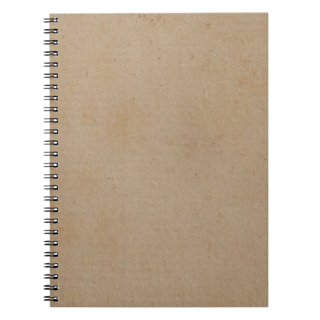 Vintage Retro Tan Brown Paper Parchment Background Notebook (Front)