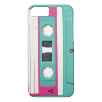 Vintage Retro Teal Audio Cassette Tape