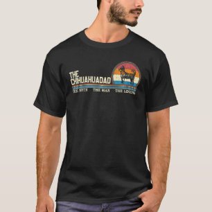 Vintage Retro The Chihuahua Dad Funny Puppy Silho T-Shirt