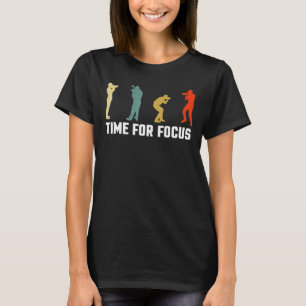 Vintage Retro Time For Focus Photographer Camera T-Shirt