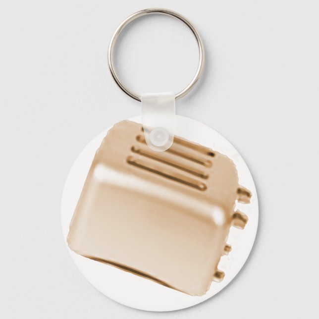 Vintage Retro Toaster Design - Orange Keychain (Front)