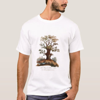 Vintage/retro Tree-Mushroom Illustration T-Shirt