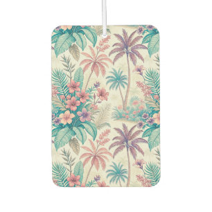 Vintage Retro Tropical Palm Tree & Floral Garden Air Freshener