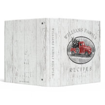 Vintage Retro Truck Rustic Wood Family Recipe