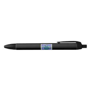 Vintage Retro Turtle Marine Biologist Black Ink Pen