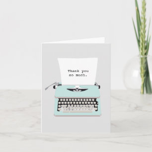 Vintage Retro typewriter and customized paper Card