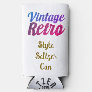 Vintage Retro Typography Design -20-Oz  Seltzer Can Cooler