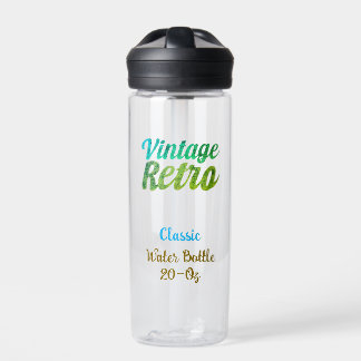 Vintage Retro Typography Design -20-Oz  Water Bottle