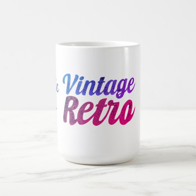 Vintage Retro Typography Design -  Coffee Mug (Center)
