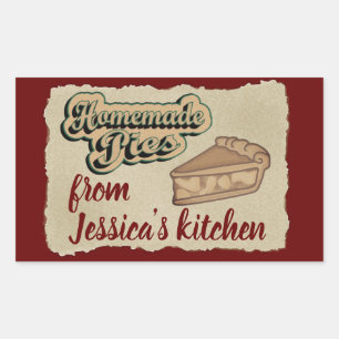 Vintage retro typography  homemade pies sticker