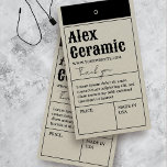 Vintage Retro Typography Product Price Tag Cards<br><div class="desc">Minimalist,  vintage typography design for your personalized business product price hang tag cards. Select the ''Edit using Design Tool'' to customize it further. *recommended to edit using your computer</div>