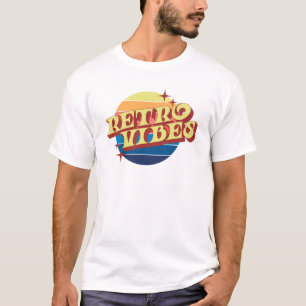 Vintage "Retro Vibes" 70s 80s Sunset Sparkle T-Shirt