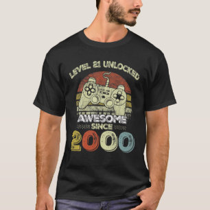 Vintage Retro Video Gamer Level 21 Unlocked June 2 T-Shirt