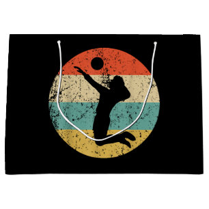Vintage Retro Volleyball Player Large Gift Bag