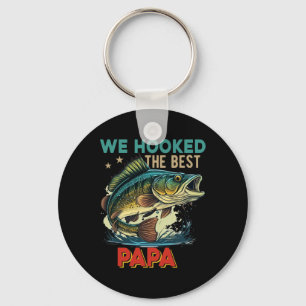 Vintage Retro We Hooked The Best Papa Father's Day Keychain
