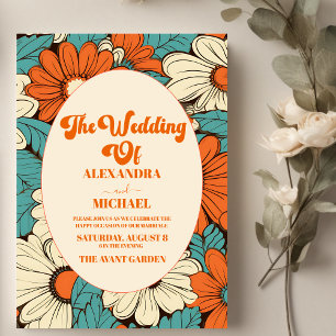 Vintage Retro Wedding  Invitation