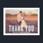 VINTAGE RETRO | WEDDING THANK YOU POST CARD<br><div class="desc">©FINE & DANDY PAPERIE</div>