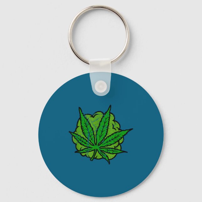 Vintage Retro Weed 2026  Keychain (Front)