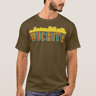 Vintage Retro Wichita Kansas Skyline T-Shirt