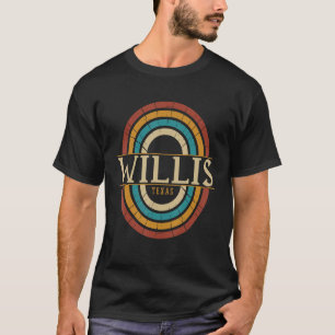 Vintage Retro Willis Texas TX Women Men Souvenirs T-Shirt