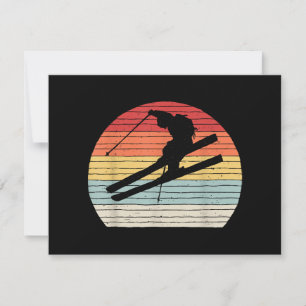 Vintage Retro Winter Sports Skiing