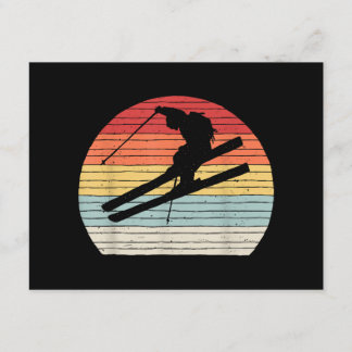 Vintage Retro Winter Sports Skiing Enclosure Card