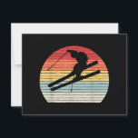 Vintage Retro Winter Sports Skiing Thank You Card<br><div class="desc">Vintage Retro Winter Sports Skiing</div>