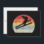 Vintage Retro Winter Sports Skiing Thank You Card<br><div class="desc">Vintage Retro Winter Sports Skiing</div>