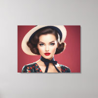 Vintage retro woman