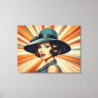 Vintage retro woman