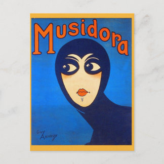 Vintage Retro Women Theatre Musidora Jeanne Roques Postcard
