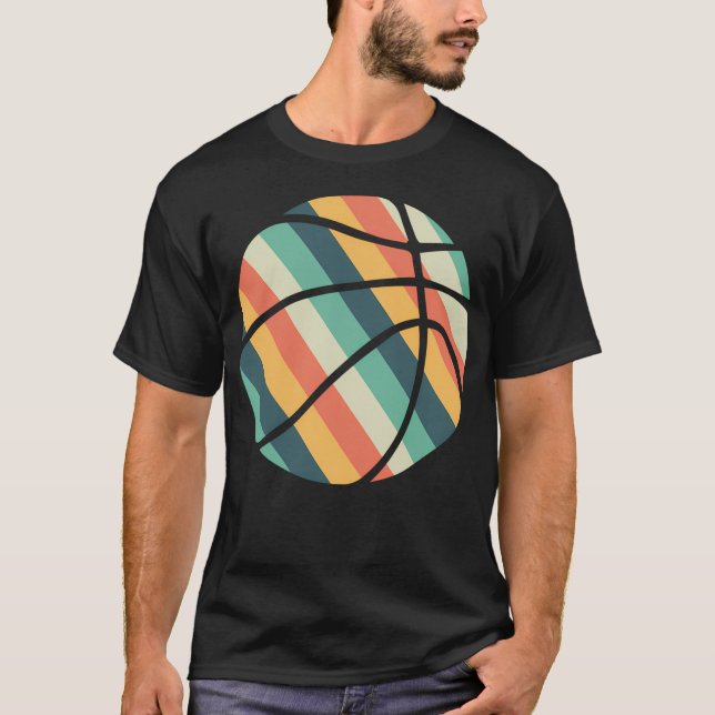 Vintage Retro Youthful Style Basketball T-Shirt (Front)