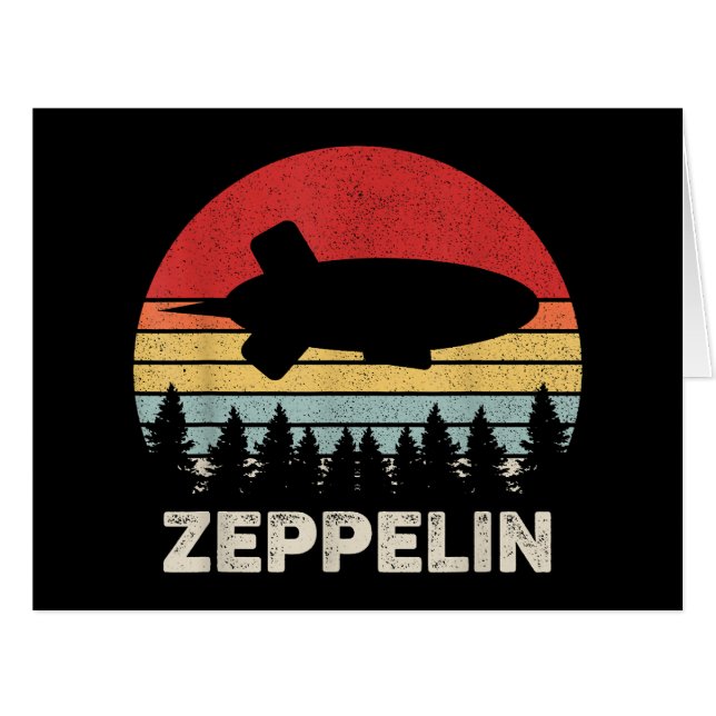 Vintage Retro Zeppelin Shirt Dirigible Airship (Front Horizontal)