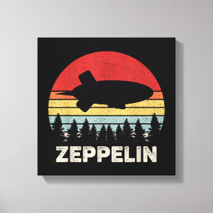 Vintage Retro Zeppelin Shirt Dirigible Airship Canvas Print
