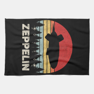 Vintage Retro Zeppelin Shirt Dirigible Airship Kitchen Towel