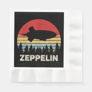 Vintage Retro Zeppelin Shirt Dirigible Airship Napkin