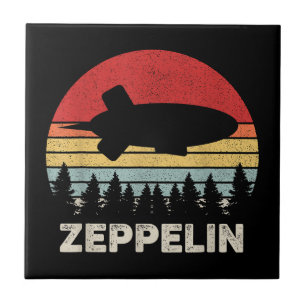 Vintage Retro Zeppelin Shirt Dirigible Airship Tile
