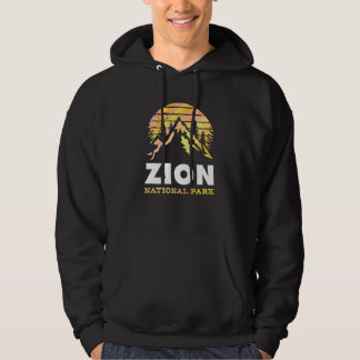 Vintage Retro Zion National Park Utah Hoodie