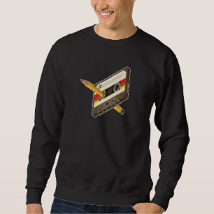 Vintage Rewind Funny 80s 90s Cassette Pencil Gifts Sweatshirt
