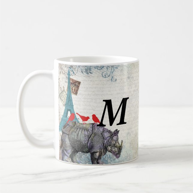 Vintage rhino coffee mug (Left)