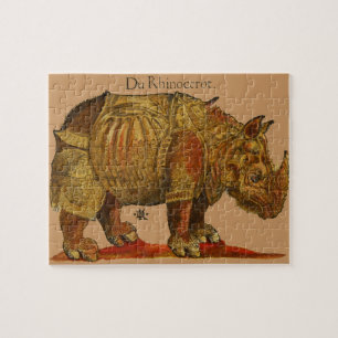 Vintage Rhino Durer's Rhinoceros Antique Jigsaw Puzzle
